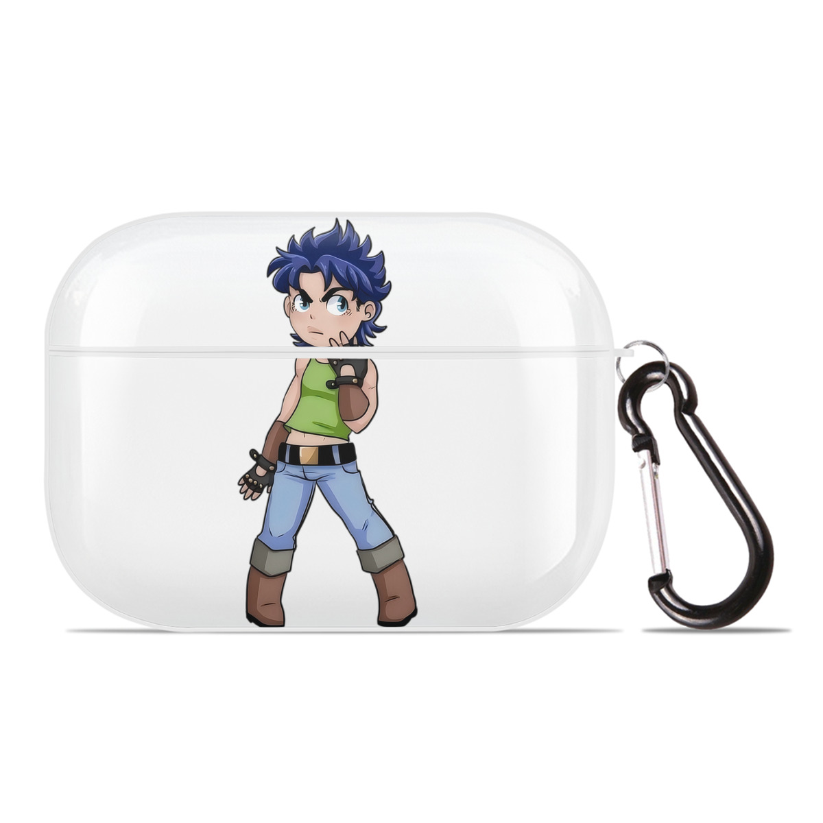 （画像用） ジョジョの奇妙な冒険 広瀨康一 JoJo's Bizarre Adventure Hirose Koichi 【AirPods Pro用】ハードシェル保護ケース 耐衝撃・防指紋・カラビナ付き商品仕様