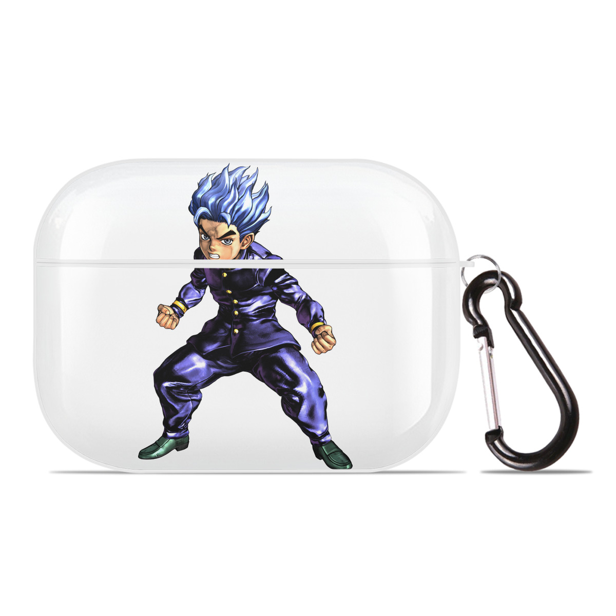 （画像用） ジョジョの奇妙な冒険 広瀨康一 JoJo's Bizarre Adventure Hirose Koichi 【AirPods Pro用】ハードシェル保護ケース 耐衝撃・防指紋・カラビナ付き商品仕様