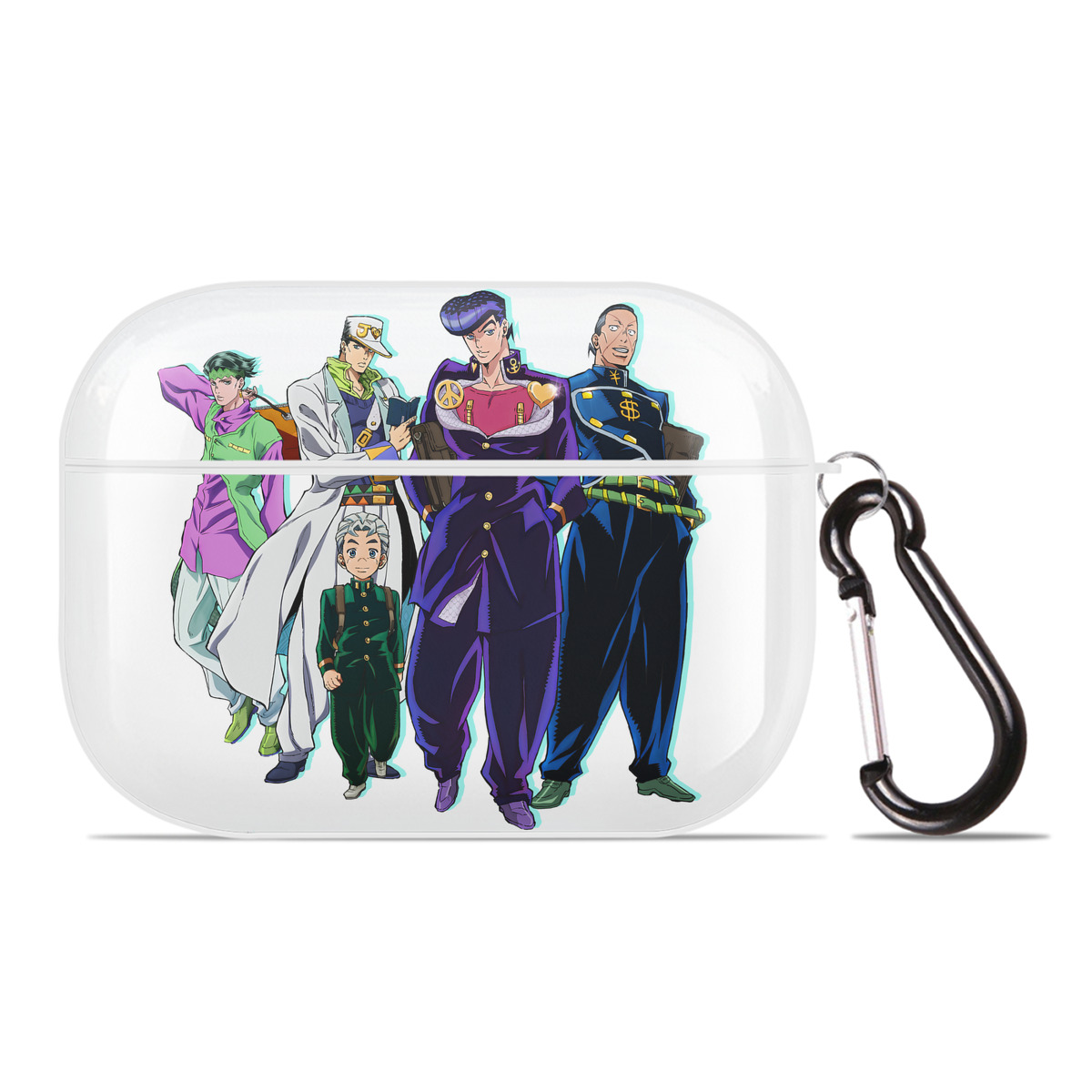 （画像用） ジョジョの奇妙な冒険 JoJo's Bizarre Adventure 【AirPods Pro用】ハードシェル保護ケース 耐衝撃・防指紋・カラビナ付き商品仕様
