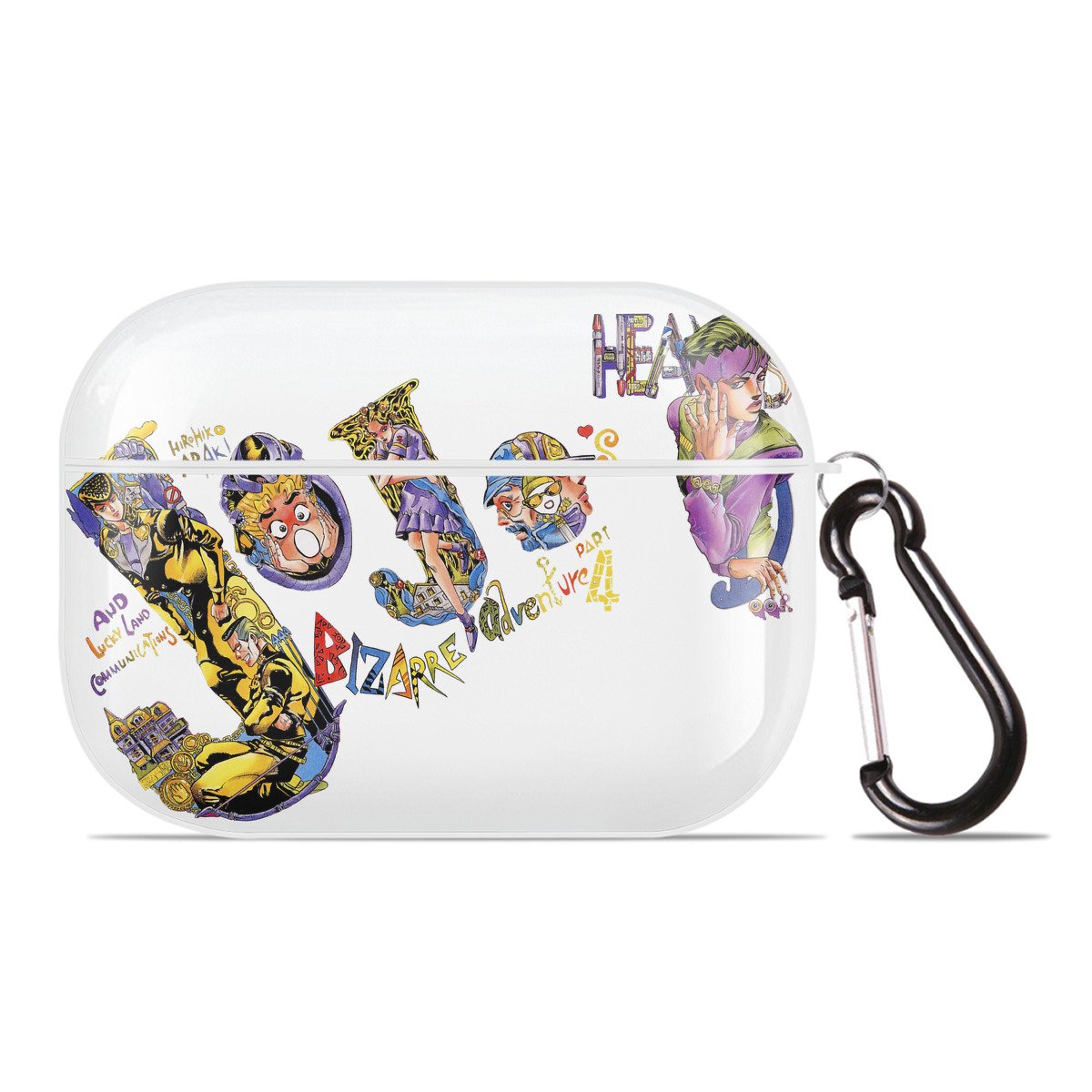 （画像用） ジョジョの奇妙な冒険 JoJo's Bizarre Adventure 【AirPods Pro用】ハードシェル保護ケース 耐衝撃・防指紋・カラビナ付き商品仕様
