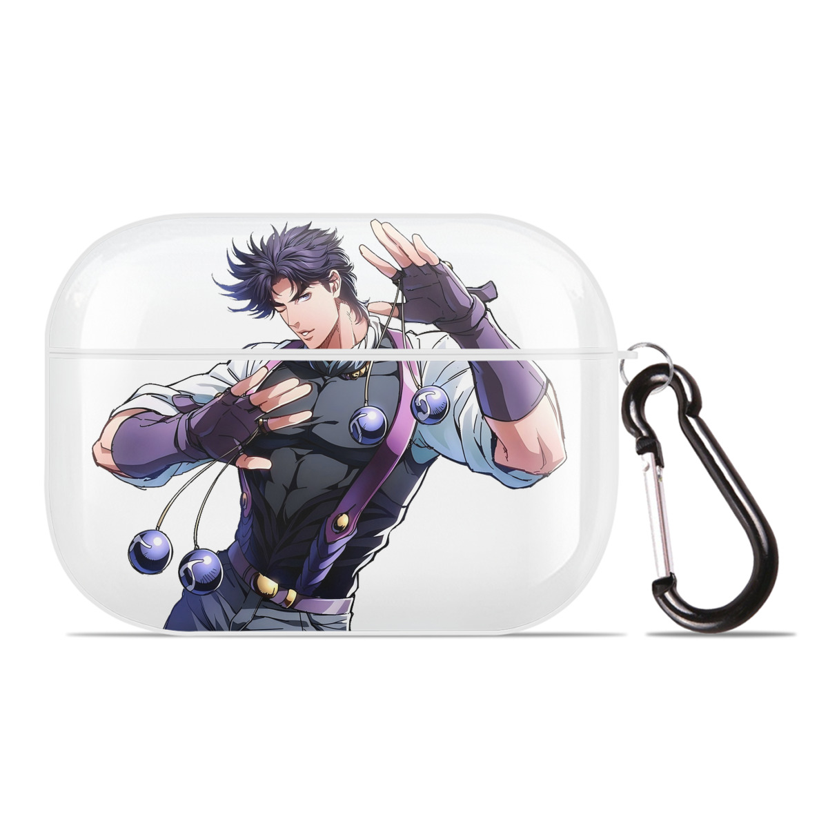 （画像用） ジョジョの奇妙な冒険 JoJo's Bizarre Adventure 【AirPods Pro用】ハードシェル保護ケース 耐衝撃・防指紋・カラビナ付き商品仕様