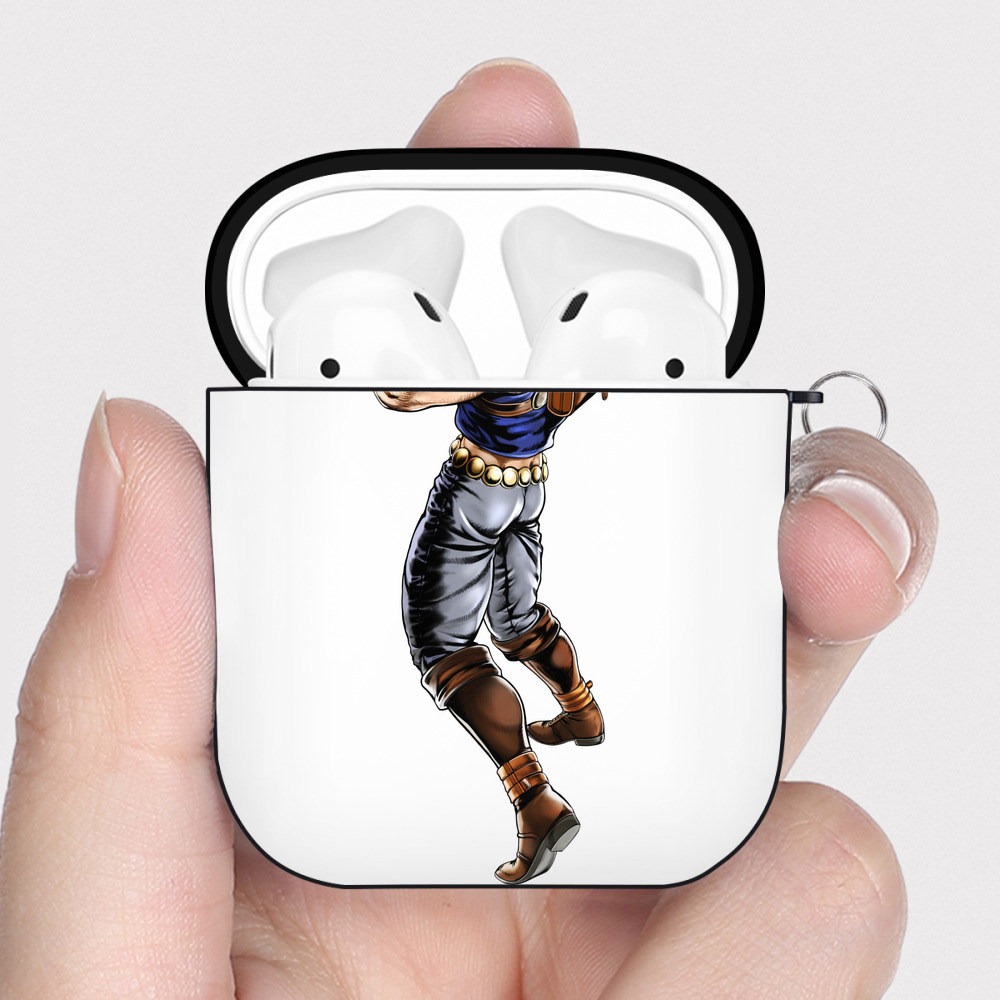 （画像用） ジョジョの奇妙な冒険 /ジョナサン?ジョースター JoJo's Bizarre Adventure Jonathan Joestar AirPods 第2世代保護ケース ハードシェル ブラック 耐衝撃・防指紋・カラビナ付き