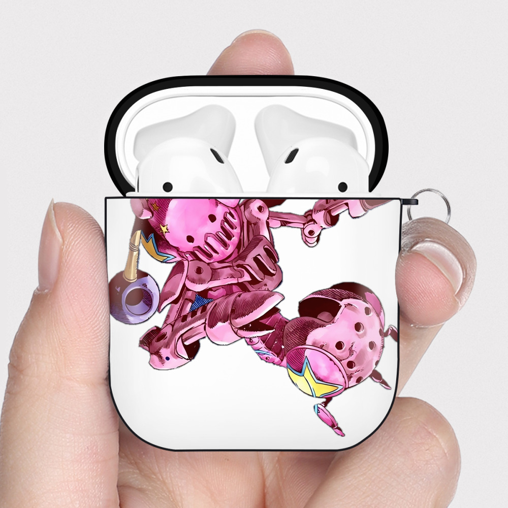 （画像用） ジョジョの奇妙な冒険 ジョナサン?ジョースター JoJo's Bizarre Adventure Jonathan Joestar AirPods 第2世代保護ケース ハードシェル ブラック 耐衝撃・防指紋・カラビナ付き