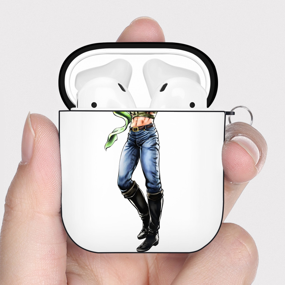 （画像用） ジョジョの奇妙な冒険 ジョセフ?ジョースター JoJo's Bizarre Adventure Joseph Joestar AirPods 第2世代保護ケース ハードシェル ブラック 耐衝撃・防指紋・カラビナ付き