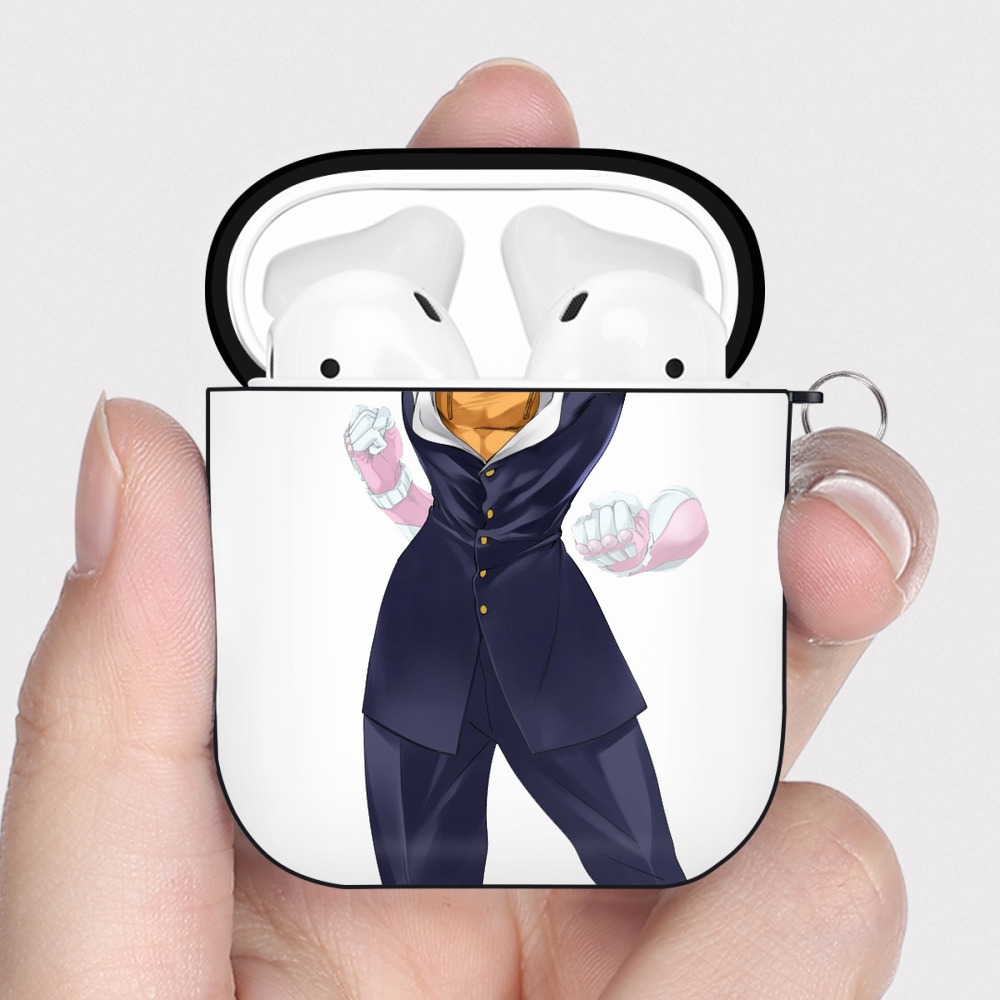 （画像用） ジョジョの奇妙な冒険 ひがしかた じょうすけ JoJo's Bizarre Adventure Higashikata Josuke AirPods 第2世代保護ケース ハードシェル ブラック 耐衝撃・防指紋・カラビナ付き