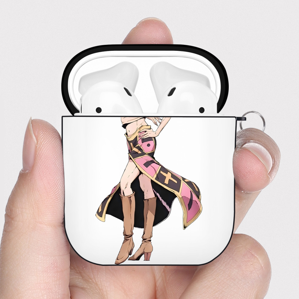 （画像用） ジョジョの奇妙な冒険 トリッシュ?ウナ JoJo's Bizarre Adventure Trish Una AirPods 第2世代保護ケース ハードシェル ブラック 耐衝撃・防指紋・カラビナ付き