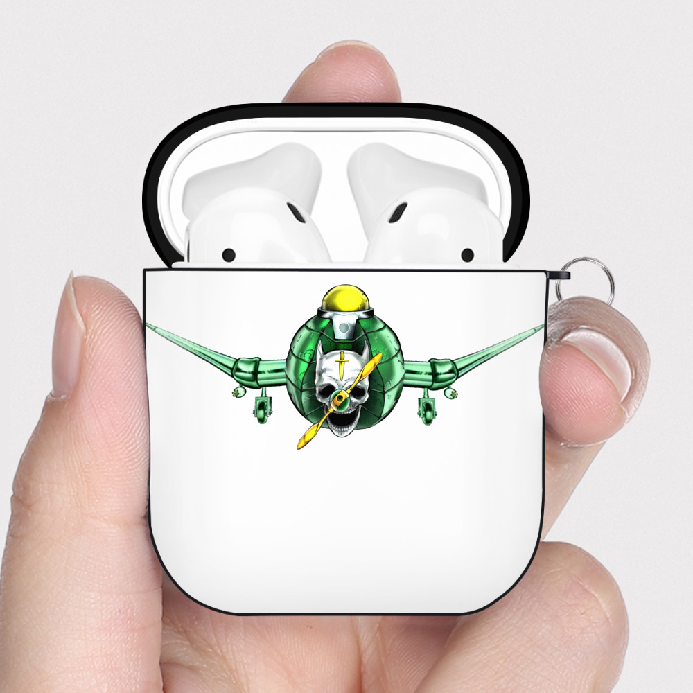 （画像用） ジョジョの奇妙な冒険 ナランチャ?ギルガ JoJo's Bizarre Adventure Narancia Ghirga AirPods 第2世代保護ケース ハードシェル ブラック 耐衝撃・防指紋・カラビナ付き