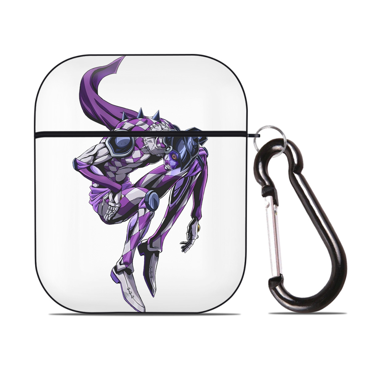 （画像用） ジョジョの奇妙な冒険 パンナコッタ?フー JoJo's Bizarre Adventure Pannacotta Fugo AirPods 第2世代保護ケース ハードシェル ブラック 耐衝撃・防指紋・カラビナ付き