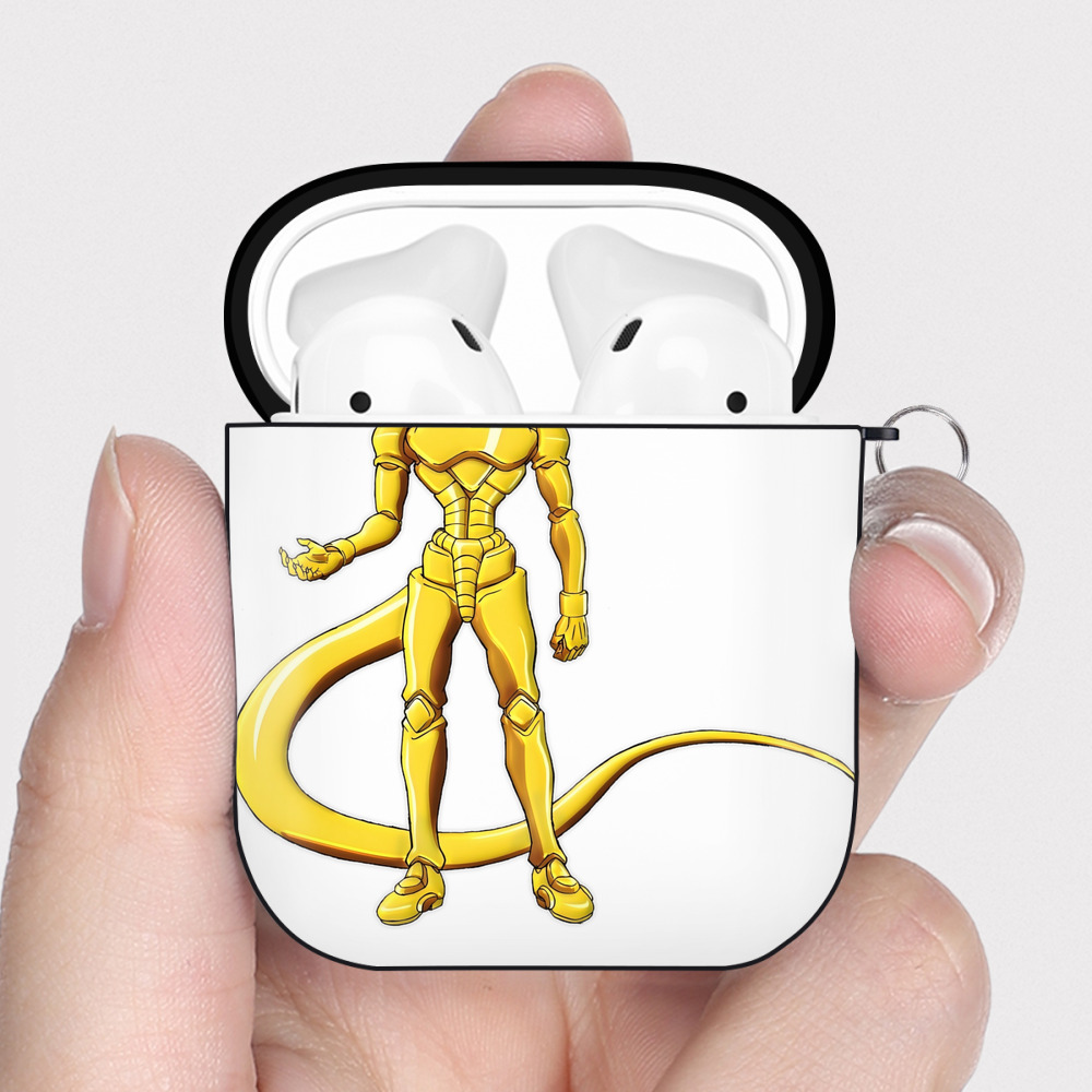 （画像用） ジョジョの奇妙な冒険 おといし あきら JoJo's Bizarre Adventure Akira Otoishi AirPods 第2世代保護ケース ハードシェル ブラック 耐衝撃・防指紋・カラビナ付き