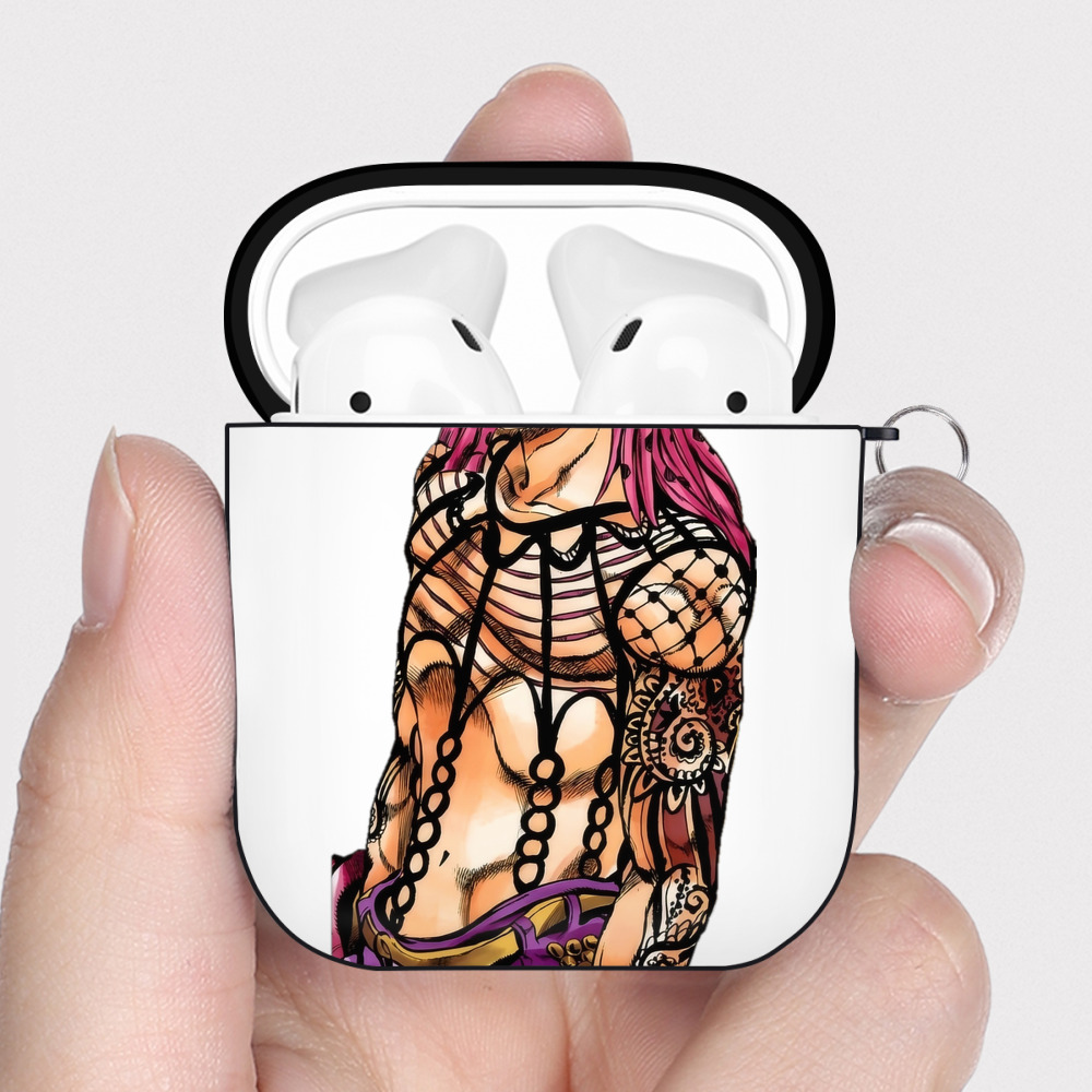 （画像用） ジョジョの奇妙な冒険 ビネガー?ドッピオ JoJo's Bizarre Adventure Vinegar Doppio AirPods 第2世代保護ケース ハードシェル ブラック 耐衝撃・防指紋・カラビナ付き