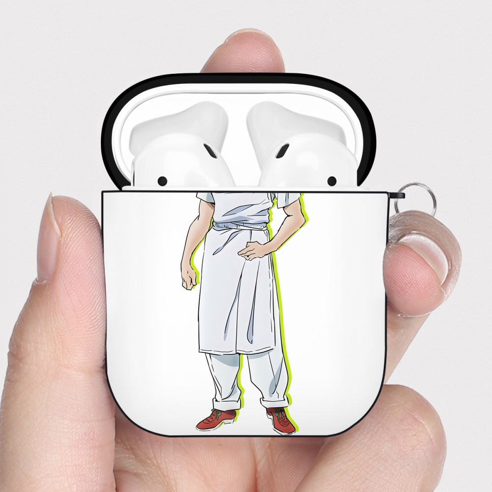 （画像用） ジョジョの奇妙な冒険 Tonio Trussardi JoJo's Bizarre Adventure トニオ?トラッサルディ AirPods 第2世代保護ケース ハードシェル ブラック 耐衝撃・防指紋・カラビナ付き