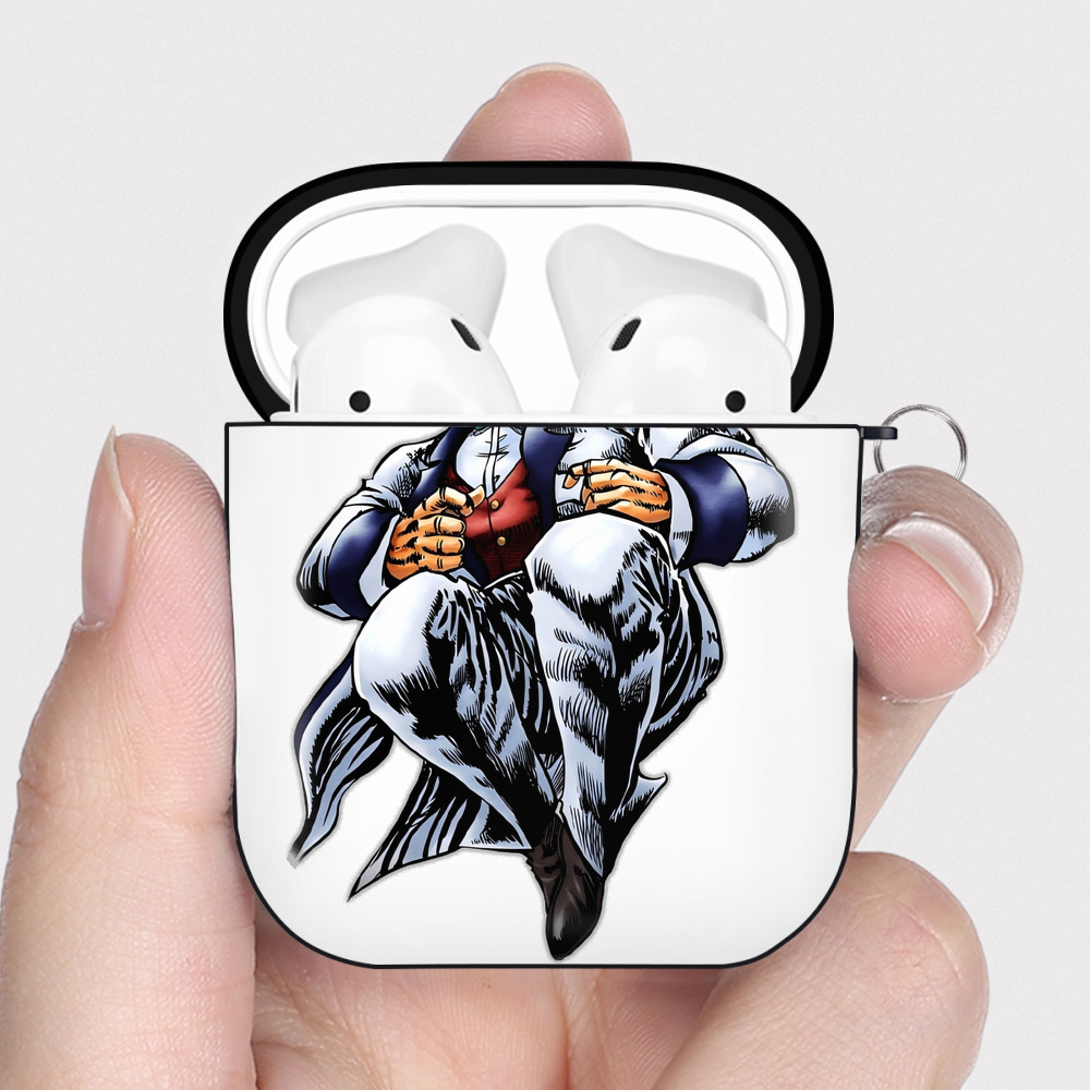 （画像用） ジョジョの奇妙な冒険 ウィル?アントニオ?ツェペリ JoJo's Bizarre Adventure Will Anthonio Zeppeli AirPods 第2世代保護ケース ハードシェル ブラック 耐衝撃・防指紋・カラビナ付き