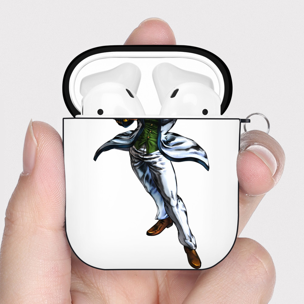 （画像用） ジョジョの奇妙な冒険 ウィル?アントニオ?ツェペリ JoJo's Bizarre Adventure Will Anthonio Zeppeli AirPods 第2世代保護ケース ハードシェル ブラック 耐衝撃・防指紋・カラビナ付き
