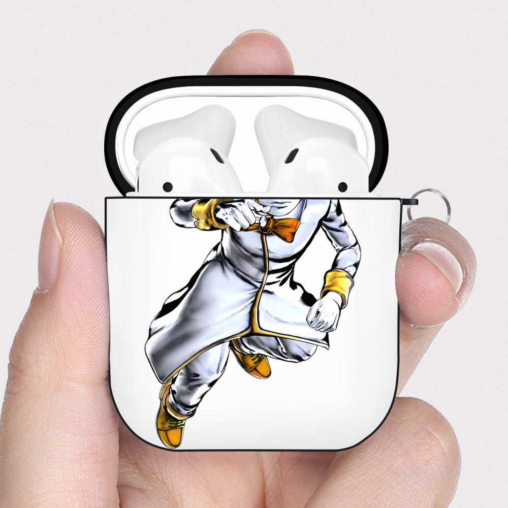 （画像用） ジョジョの奇妙な冒険 岸辺 露伴（きしべ ろはん） JoJo's Bizarre Adventure Rohan Kishibe AirPods 第2世代保護ケース ハードシェル ブラック 耐衝撃・防指紋・カラビナ付き
