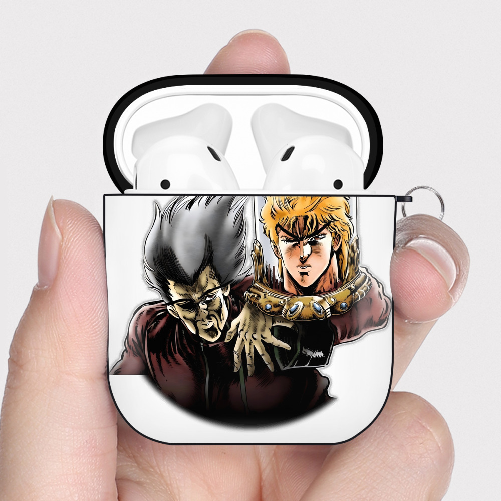 （画像用） ジョジョの奇妙な冒険 ディオ?ブランドー JoJo's Bizarre Adventure Dio Brando AirPods 第2世代保護ケース ハードシェル ブラック 耐衝撃・防指紋・カラビナ付き