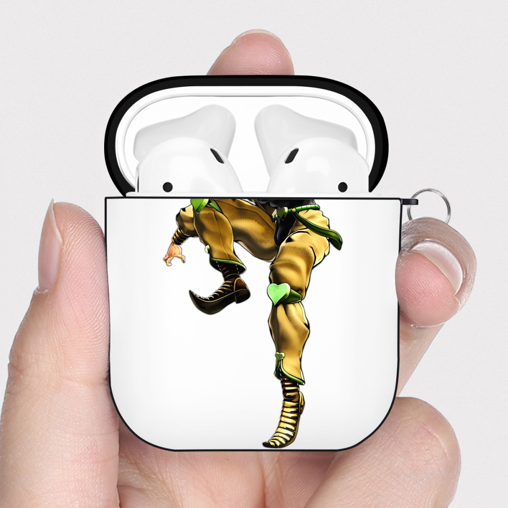 （画像用） ジョジョの奇妙な冒険 ディオ?ブランドー JoJo's Bizarre Adventure Dio Brando AirPods 第2世代保護ケース ハードシェル ブラック 耐衝撃・防指紋・カラビナ付き