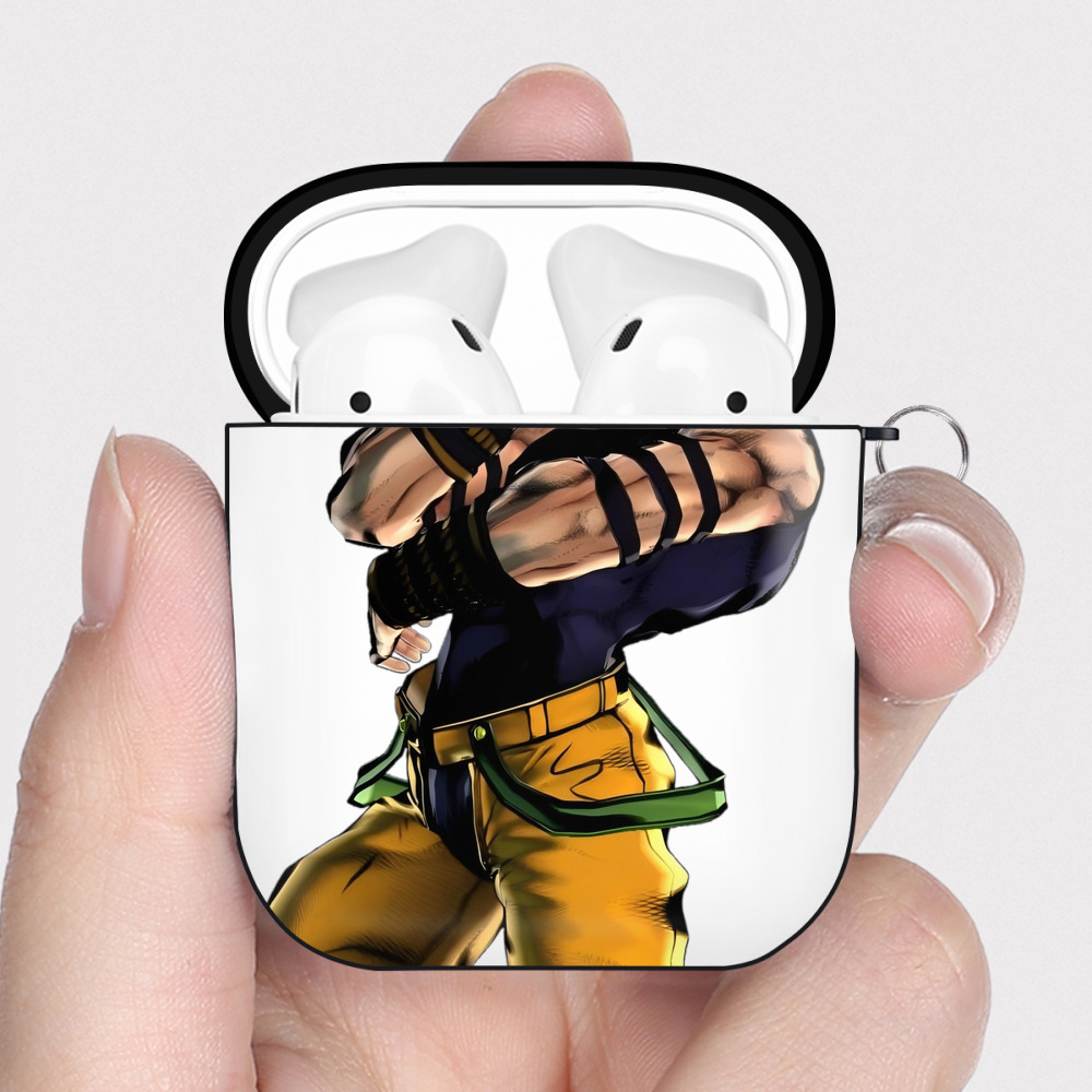 （画像用） ジョジョの奇妙な冒険 ディオ?ブランドー JoJo's Bizarre Adventure Dio Brando AirPods 第2世代保護ケース ハードシェル ブラック 耐衝撃・防指紋・カラビナ付き