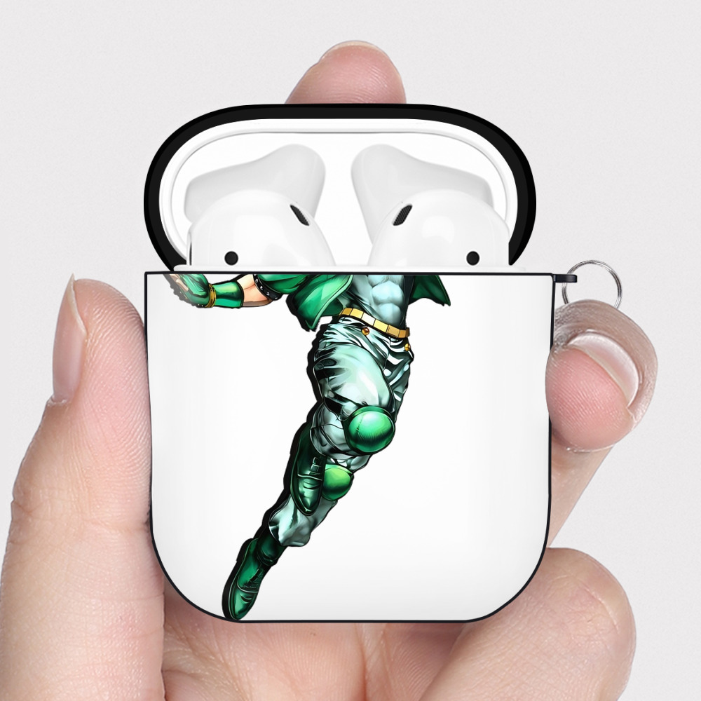 （画像用） ジョジョの奇妙な冒険 ディオ?ブランドー JoJo's Bizarre Adventure Dio Brando AirPods 第2世代保護ケース ハードシェル ブラック 耐衝撃・防指紋・カラビナ付き