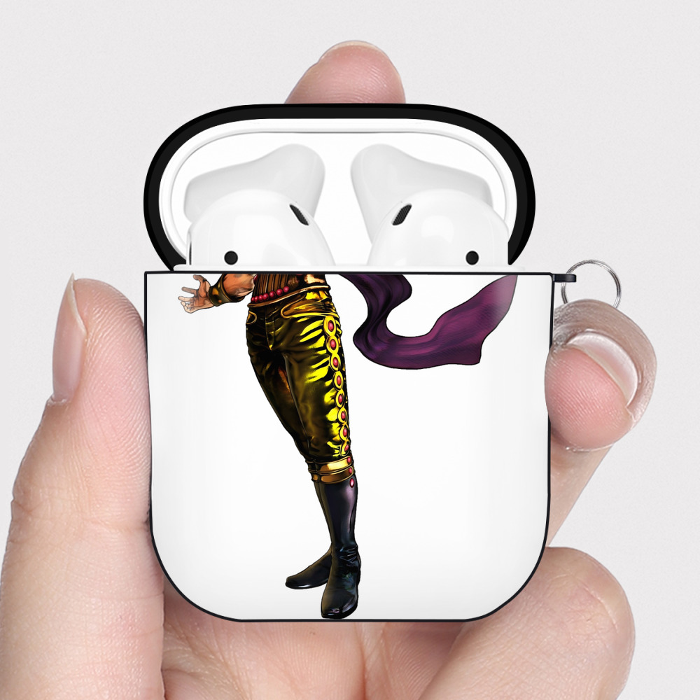 （画像用） ジョジョの奇妙な冒険 ディオ?ブランドー JoJo's Bizarre Adventure Dio Brando AirPods 第2世代保護ケース ハードシェル ブラック 耐衝撃・防指紋・カラビナ付き