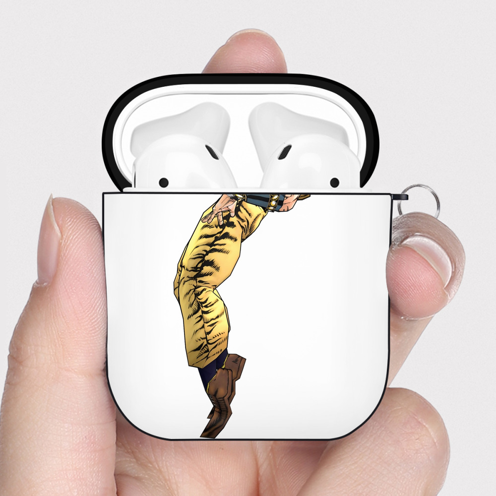 （画像用） ジョジョの奇妙な冒険 ディオ?ブランドー JoJo's Bizarre Adventure Dio Brando AirPods 第2世代保護ケース ハードシェル ブラック 耐衝撃・防指紋・カラビナ付き