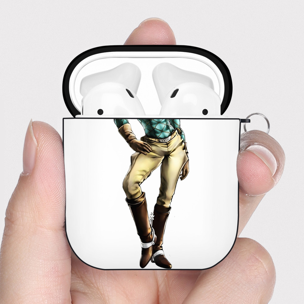 （画像用） ジョジョの奇妙な冒険 ディオ?ブランドー JoJo's Bizarre Adventure Dio Brando AirPods 第2世代保護ケース ハードシェル ブラック 耐衝撃・防指紋・カラビナ付き