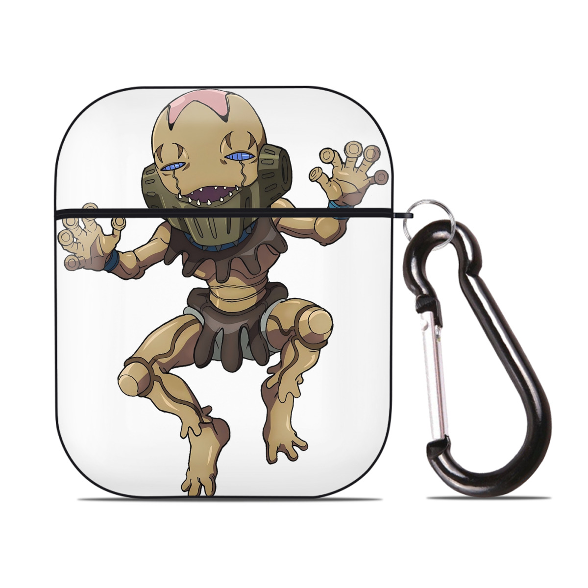 （画像用） ジョジョの奇妙な冒険 JoJo's Bizarre Adventure AirPods 第2世代保護ケース ハードシェル ブラック 耐衝撃・防指紋・カラビナ付き