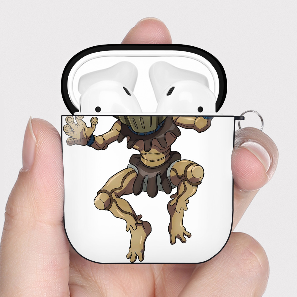 （画像用） ジョジョの奇妙な冒険 JoJo's Bizarre Adventure AirPods 第2世代保護ケース ハードシェル ブラック 耐衝撃・防指紋・カラビナ付き