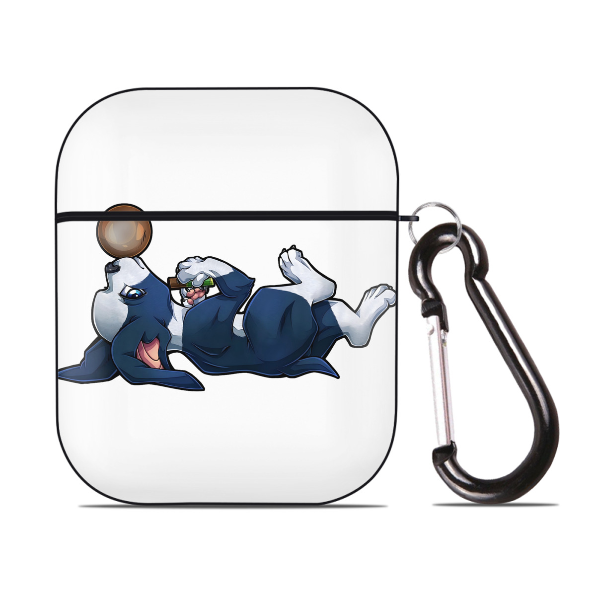 （画像用） ジョジョの奇妙な冒険 JoJo's Bizarre Adventure AirPods 第2世代保護ケース ハードシェル ブラック 耐衝撃・防指紋・カラビナ付き