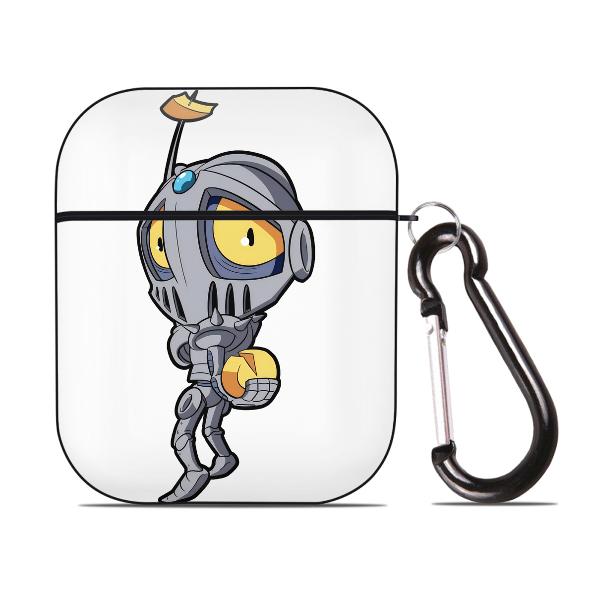 （画像用） ジョジョの奇妙な冒険 JoJo's Bizarre Adventure AirPods 第2世代保護ケース ハードシェル ブラック 耐衝撃・防指紋・カラビナ付き