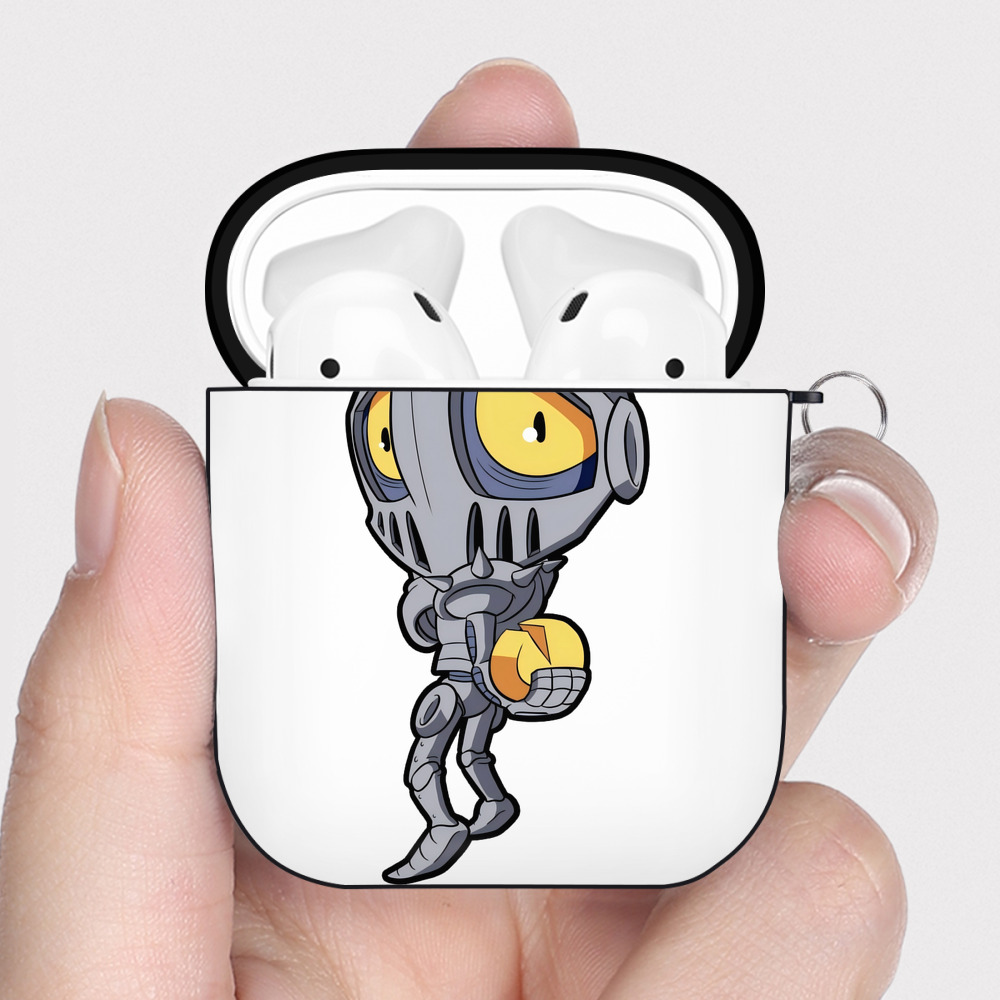 （画像用） ジョジョの奇妙な冒険 JoJo's Bizarre Adventure AirPods 第2世代保護ケース ハードシェル ブラック 耐衝撃・防指紋・カラビナ付き