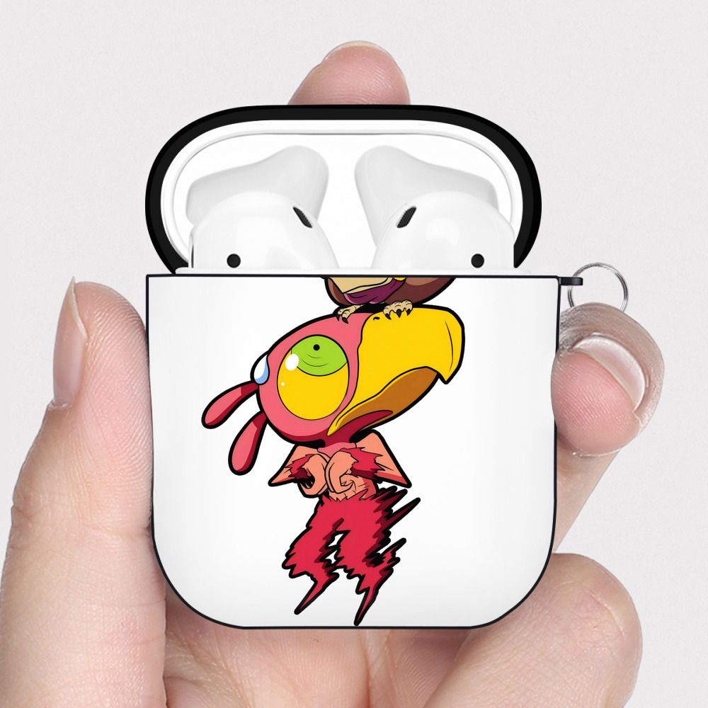 （画像用） ジョジョの奇妙な冒険 JoJo's Bizarre Adventure AirPods 第2世代保護ケース ハードシェル ブラック 耐衝撃・防指紋・カラビナ付き