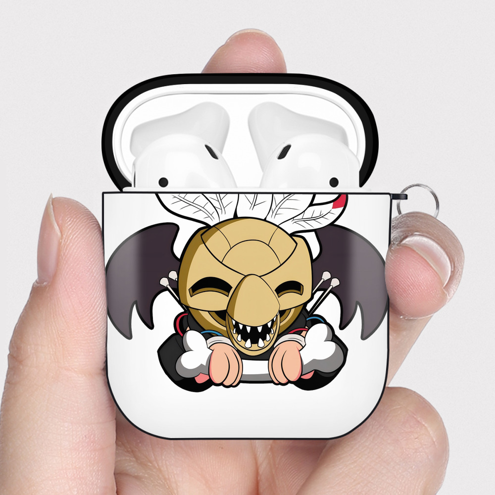 （画像用） ジョジョの奇妙な冒険 JoJo's Bizarre Adventure AirPods 第2世代保護ケース ハードシェル ブラック 耐衝撃・防指紋・カラビナ付き