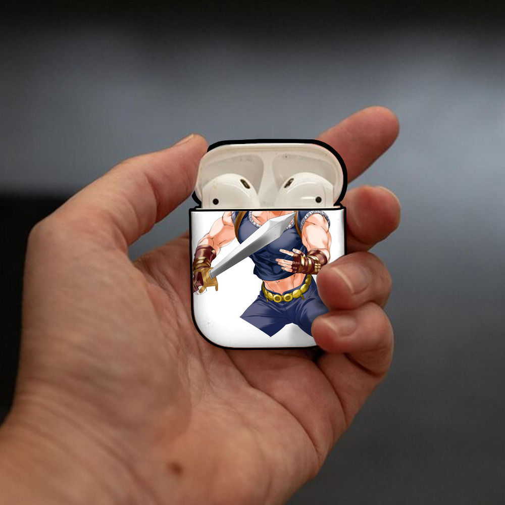 ジョジョの奇妙な冒険 /ジョナサン?ジョースター JoJo's Bizarre Adventure Jonathan Joestar AirPods 第2世代保護ケース ハードシェル ブラック 耐衝撃・防指紋・カラビナ付き