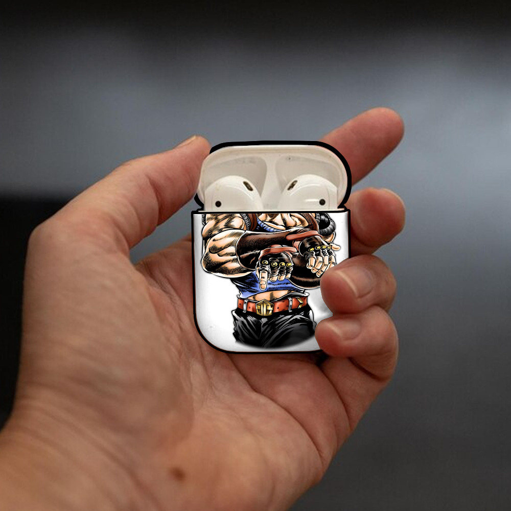 ジョジョの奇妙な冒険 /ジョナサン?ジョースター JoJo's Bizarre Adventure Jonathan Joestar AirPods 第2世代保護ケース ハードシェル ブラック 耐衝撃・防指紋・カラビナ付き