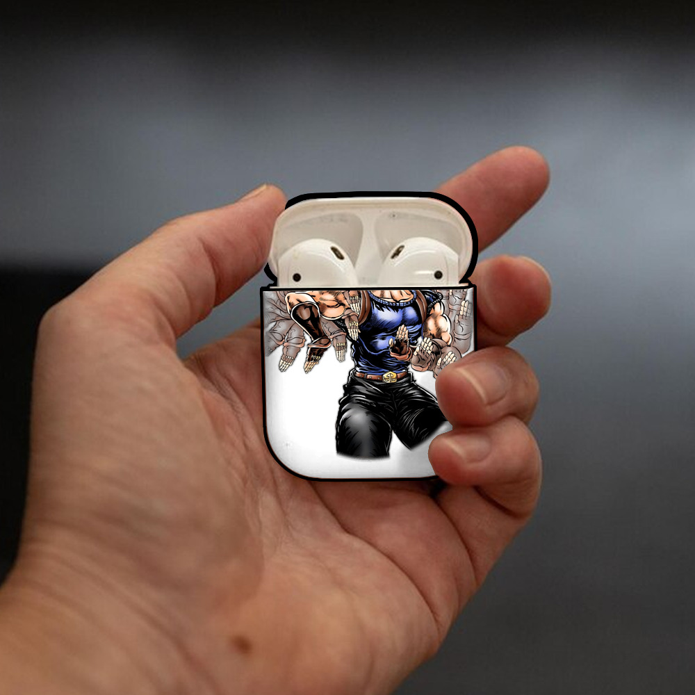 ジョジョの奇妙な冒険 /ジョナサン?ジョースター JoJo's Bizarre Adventure Jonathan Joestar AirPods 第2世代保護ケース ハードシェル ブラック 耐衝撃・防指紋・カラビナ付き