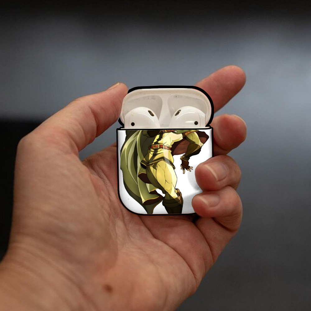 ジョジョの奇妙な冒険 /ジョナサン?ジョースター JoJo's Bizarre Adventure Jonathan Joestar AirPods 第2世代保護ケース ハードシェル ブラック 耐衝撃・防指紋・カラビナ付き