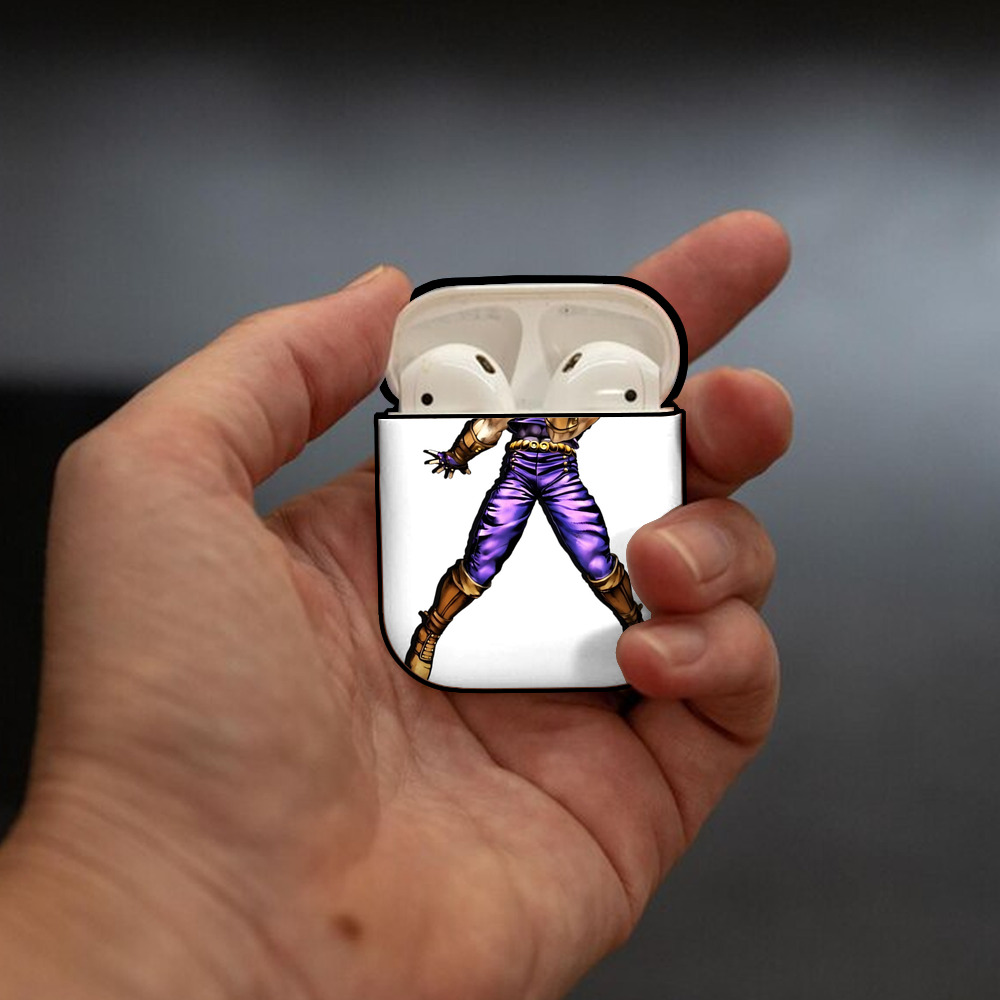 ジョジョの奇妙な冒険 /ジョナサン?ジョースター JoJo's Bizarre Adventure Jonathan Joestar AirPods 第2世代保護ケース ハードシェル ブラック 耐衝撃・防指紋・カラビナ付き