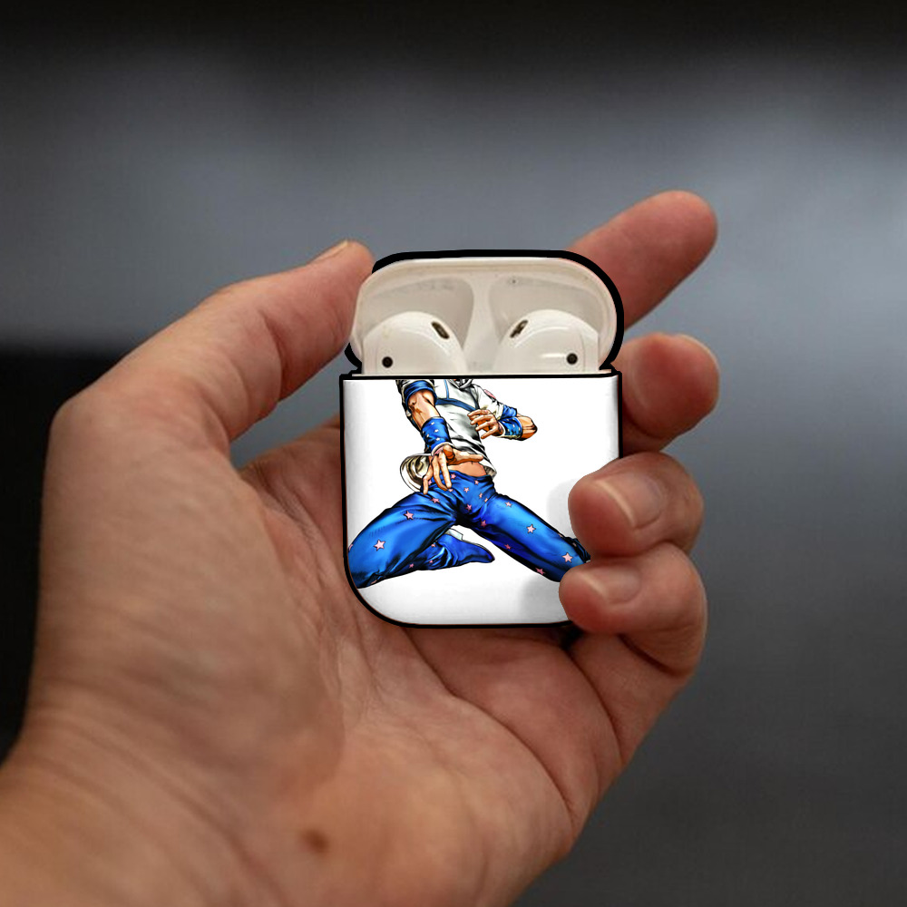 ジョジョの奇妙な冒険 ジョナサン?ジョースター JoJo's Bizarre Adventure Jonathan Joestar AirPods 第2世代保護ケース ハードシェル ブラック 耐衝撃・防指紋・カラビナ付き