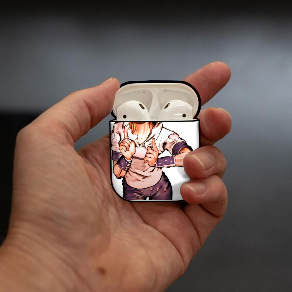 ジョジョの奇妙な冒険 ジョナサン?ジョースター JoJo's Bizarre Adventure Jonathan Joestar AirPods 第2世代保護ケース ハードシェル ブラック 耐衝撃・防指紋・カラビナ付き