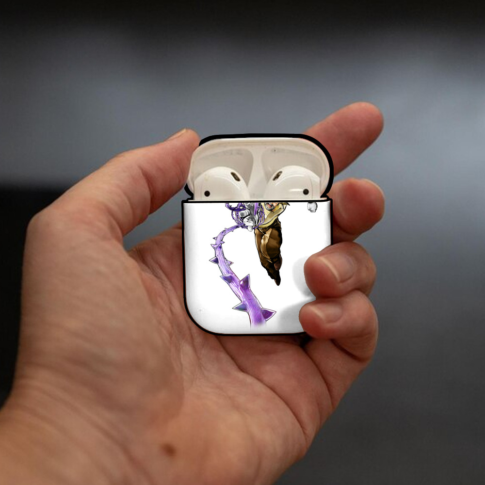 ジョジョの奇妙な冒険 ジョセフ?ジョースター JoJo's Bizarre Adventure Joseph Joestar AirPods 第2世代保護ケース ハードシェル ブラック 耐衝撃・防指紋・カラビナ付き