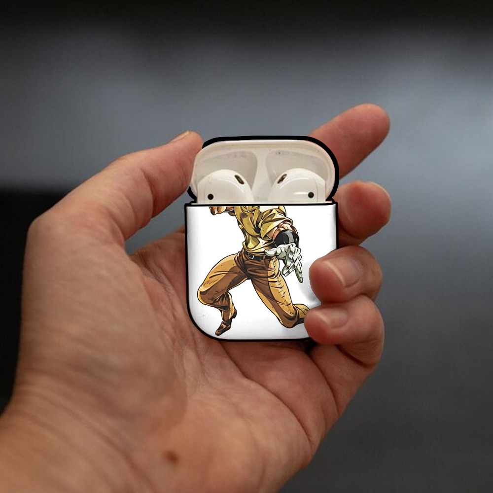 ジョジョの奇妙な冒険 ジョセフ?ジョースター JoJo's Bizarre Adventure Joseph Joestar AirPods 第2世代保護ケース ハードシェル ブラック 耐衝撃・防指紋・カラビナ付き