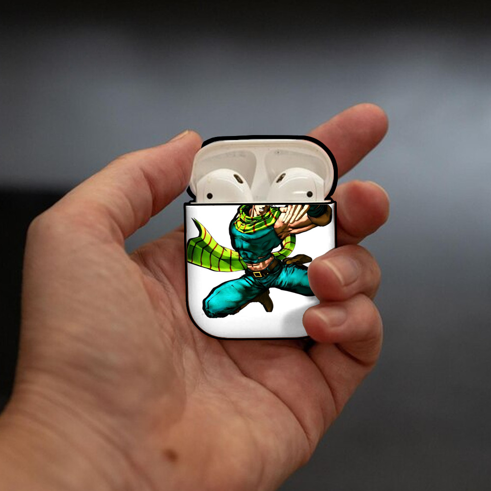 ジョジョの奇妙な冒険 ジョセフ?ジョースター JoJo's Bizarre Adventure Joseph Joestar AirPods 第2世代保護ケース ハードシェル ブラック 耐衝撃・防指紋・カラビナ付き