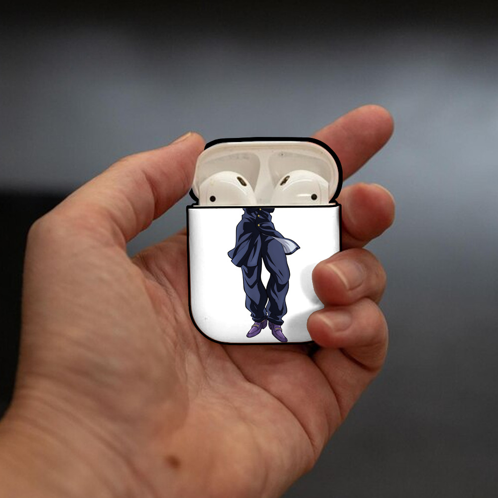 ジョジョの奇妙な冒険 ひがしかた じょうすけ JoJo's Bizarre Adventure Higashikata Josuke AirPods 第2世代保護ケース ハードシェル ブラック 耐衝撃・防指紋・カラビナ付き