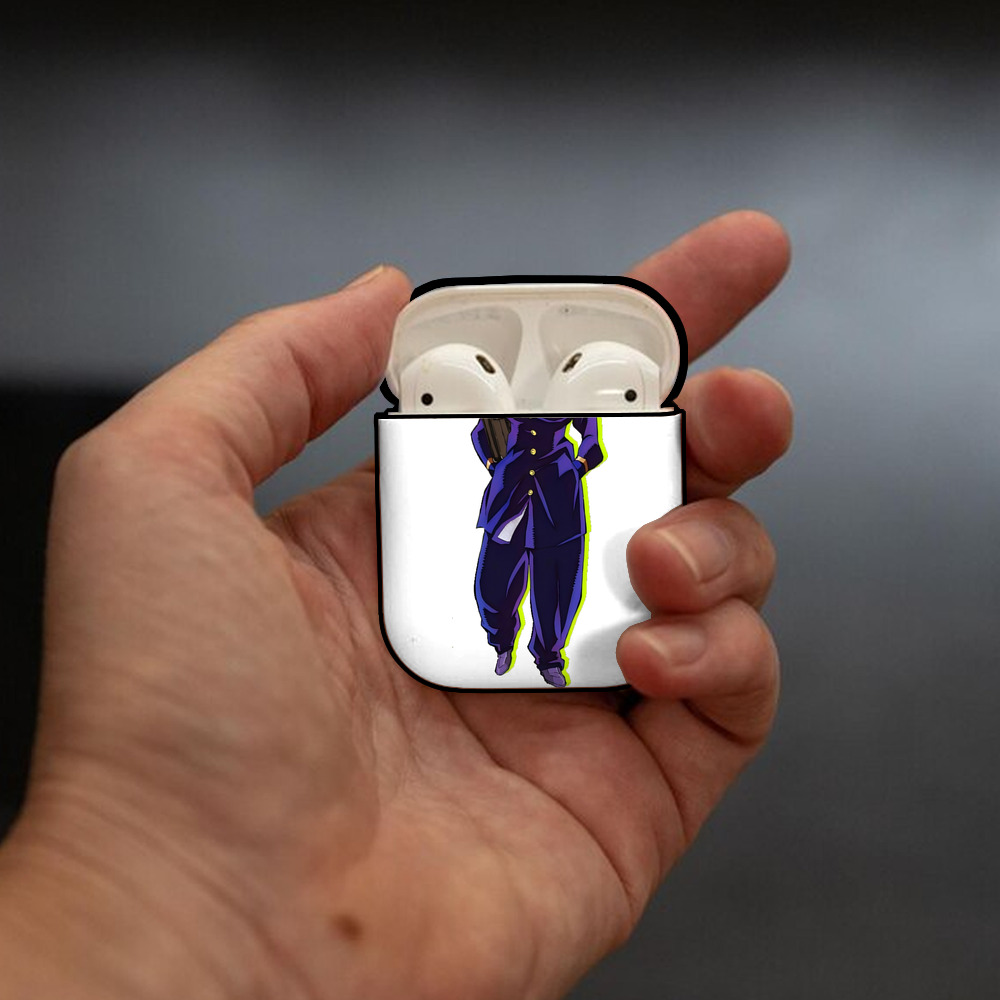 ジョジョの奇妙な冒険 ひがしかた じょうすけ JoJo's Bizarre Adventure Higashikata Josuke AirPods 第2世代保護ケース ハードシェル ブラック 耐衝撃・防指紋・カラビナ付き