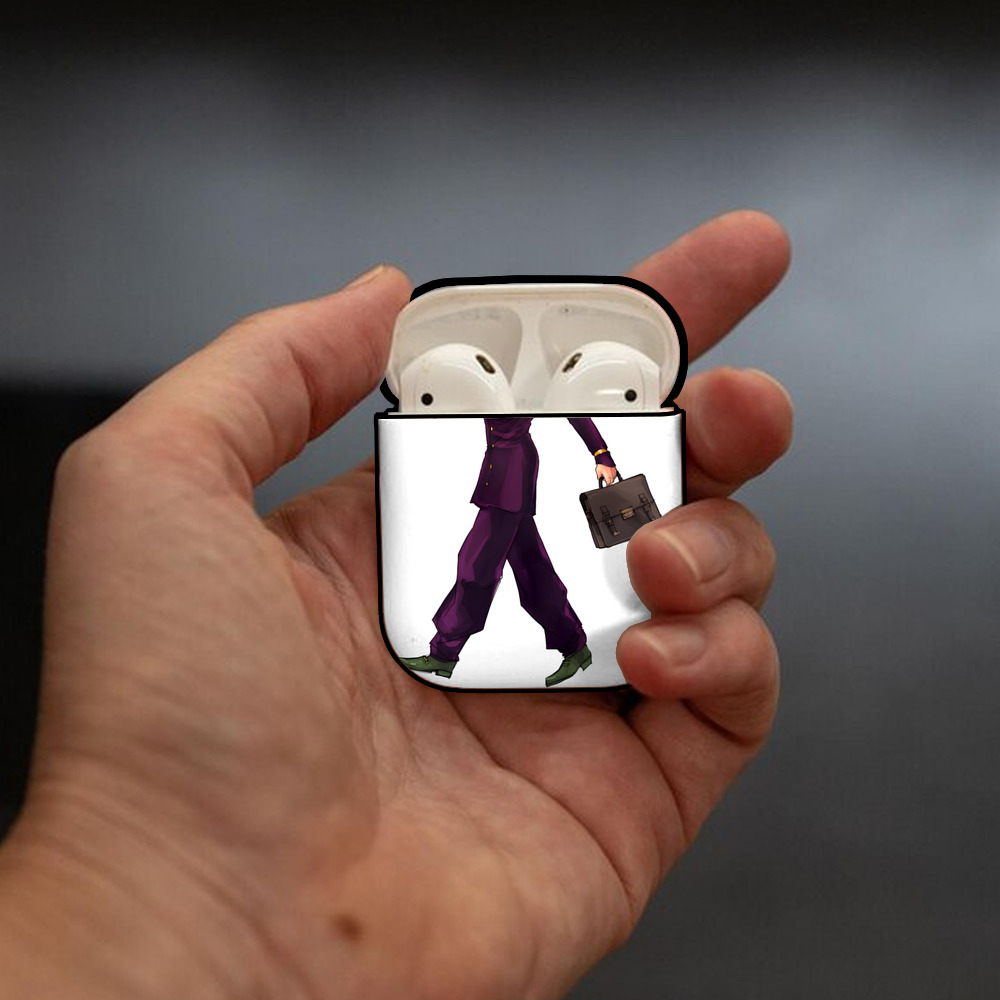 ジョジョの奇妙な冒険 ひがしかた じょうすけ JoJo's Bizarre Adventure Higashikata Josuke AirPods 第2世代保護ケース ハードシェル ブラック 耐衝撃・防指紋・カラビナ付き