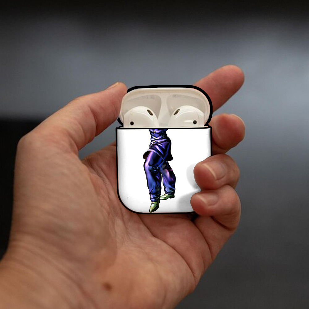 ジョジョの奇妙な冒険 ひがしかた じょうすけ JoJo's Bizarre Adventure Higashikata Josuke AirPods 第2世代保護ケース ハードシェル ブラック 耐衝撃・防指紋・カラビナ付き