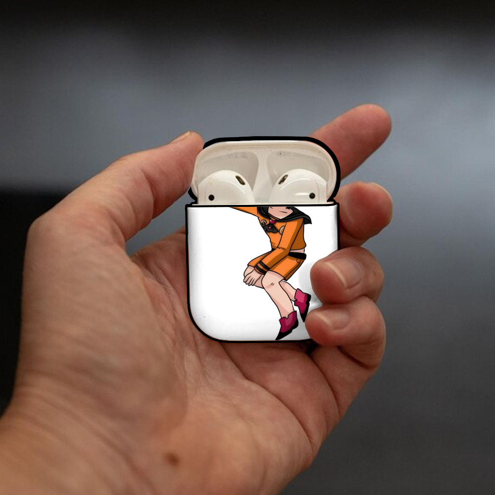 ジョジョの奇妙な冒険 東方定助 JoJo's Bizarre Adventure Higashikata Josuke AirPods 第2世代保護ケース ハードシェル ブラック 耐衝撃・防指紋・カラビナ付き
