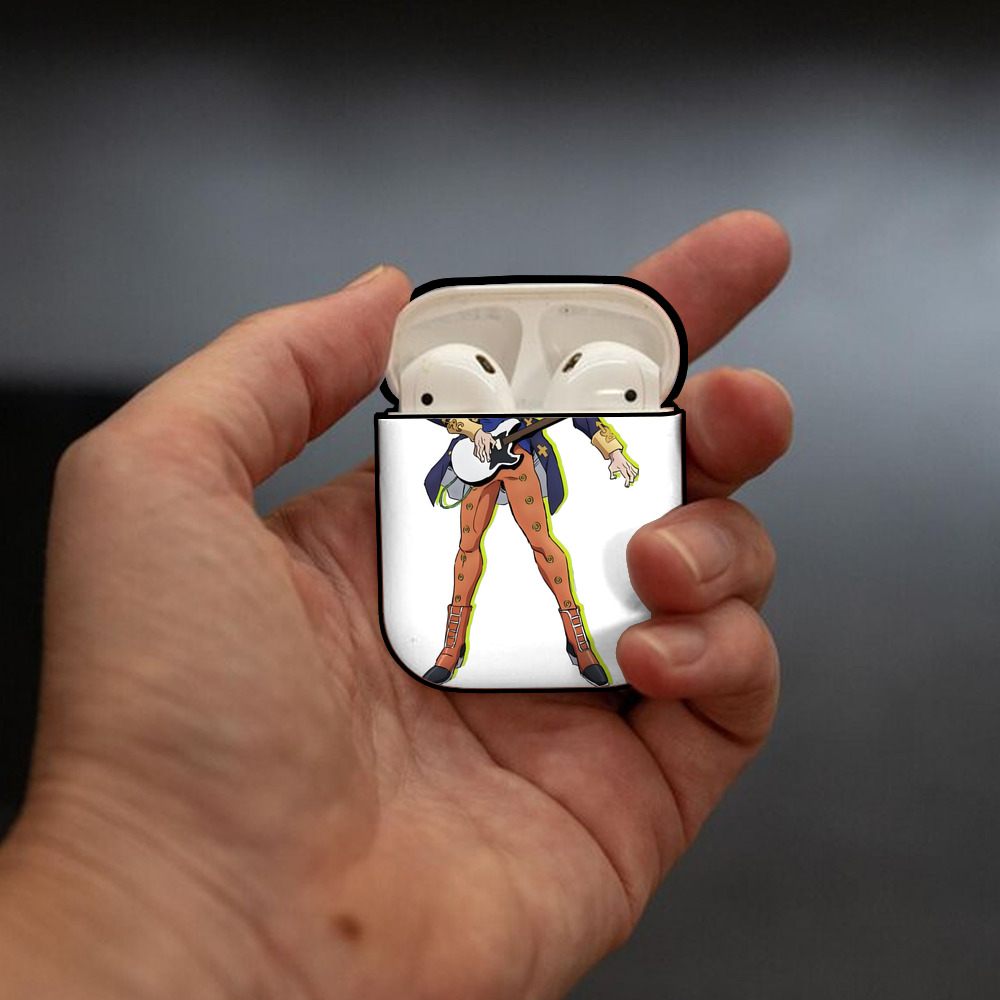 ジョジョの奇妙な冒険 おといし あきら JoJo's Bizarre Adventure Akira Otoishi AirPods 第2世代保護ケース ハードシェル ブラック 耐衝撃・防指紋・カラビナ付き