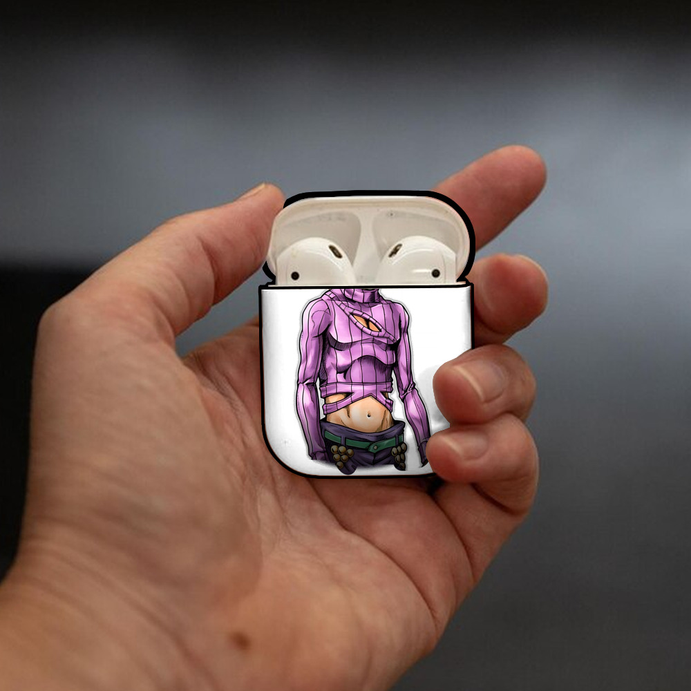 ジョジョの奇妙な冒険 ビネガー?ドッピオ JoJo's Bizarre Adventure Vinegar Doppio AirPods 第2世代保護ケース ハードシェル ブラック 耐衝撃・防指紋・カラビナ付き