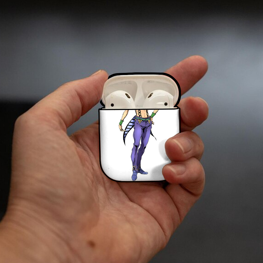 ジョジョの奇妙な冒険 ビネガー?ドッピオ JoJo's Bizarre Adventure Vinegar Doppio AirPods 第2世代保護ケース ハードシェル ブラック 耐衝撃・防指紋・カラビナ付き